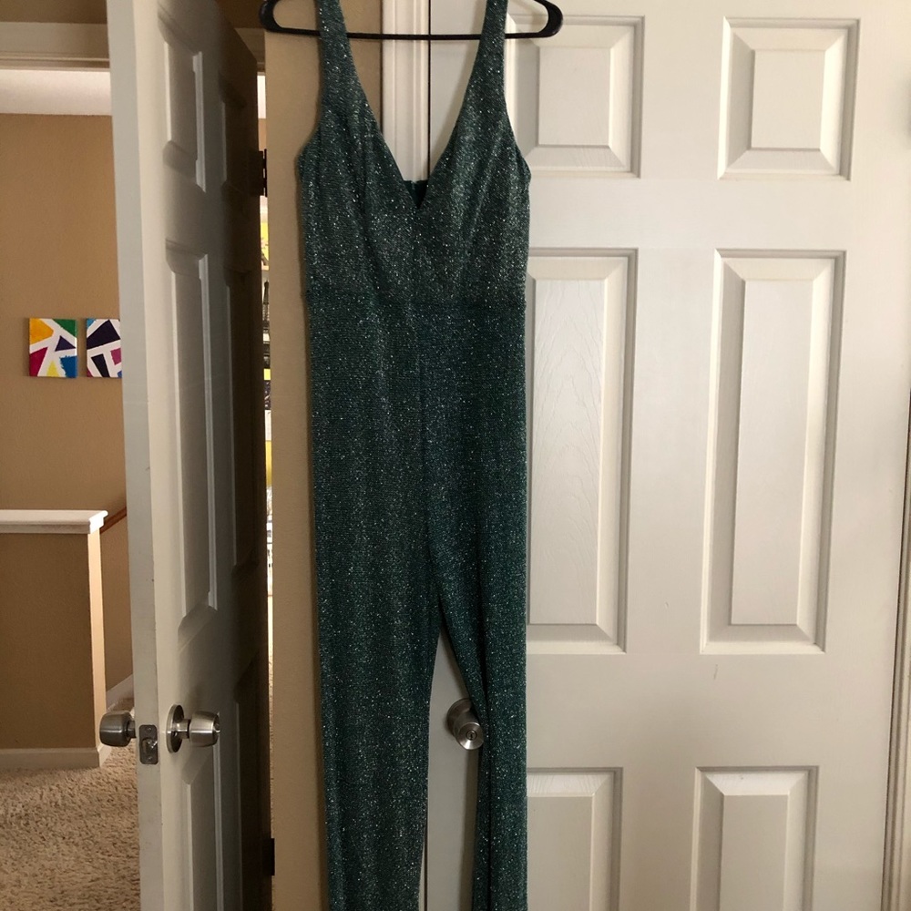 Green glittery jumpsuit